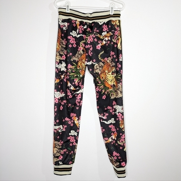 NWT Reason Dream Jogger tiger & koi black pink orange jogger pant S - Picture 2 of 15